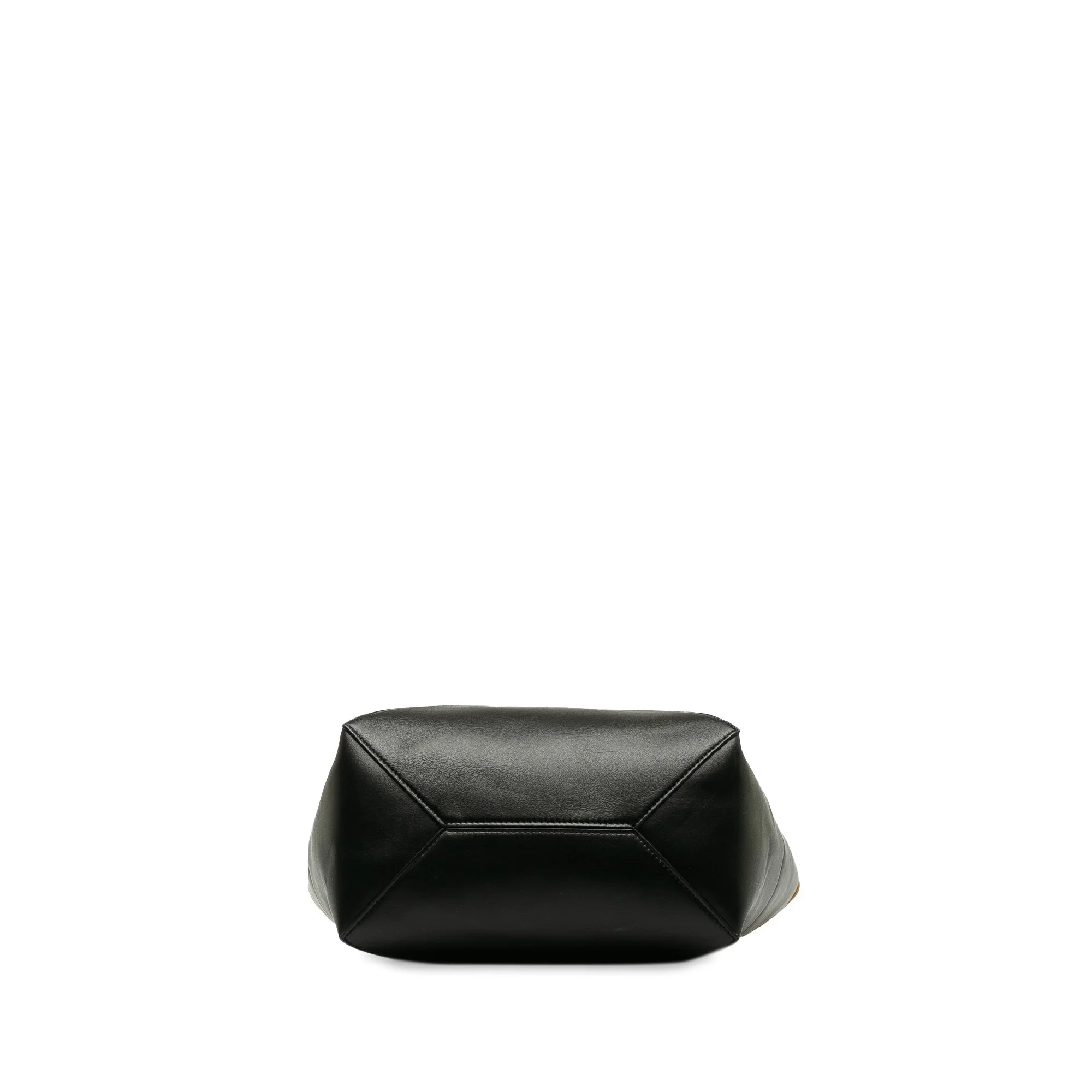 Pre-Owned Authenticated LOEWE Medium Puzzle Fold Tote Calf Leather Black Tote Bag Unisex (Good)