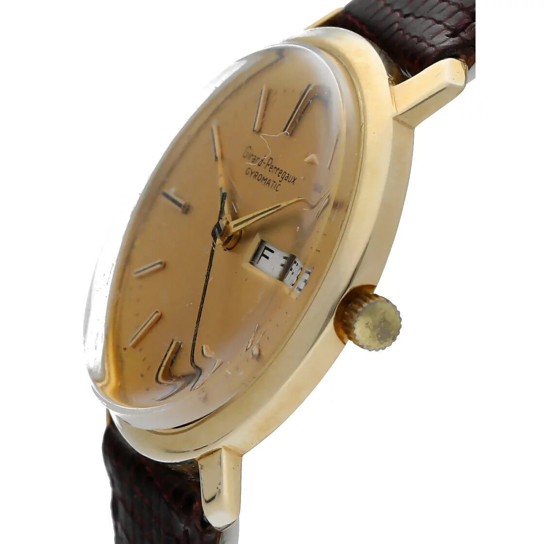 Vintage Girard Perregaux Gyromatic Day/Date 14K Yellow Gold Classic Men's Watch