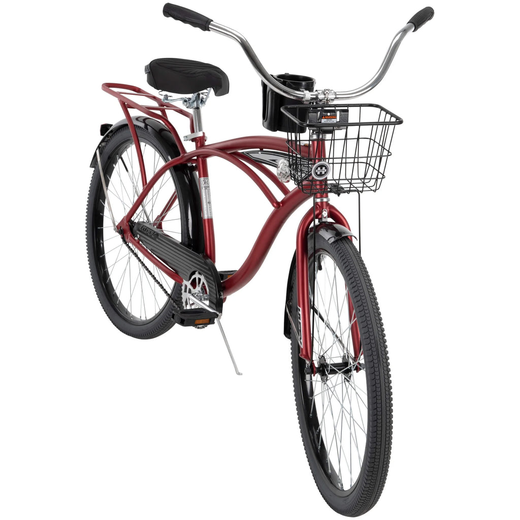 Huffy 26” Nel Lusso Men's Cruiser Bike, Matte Black