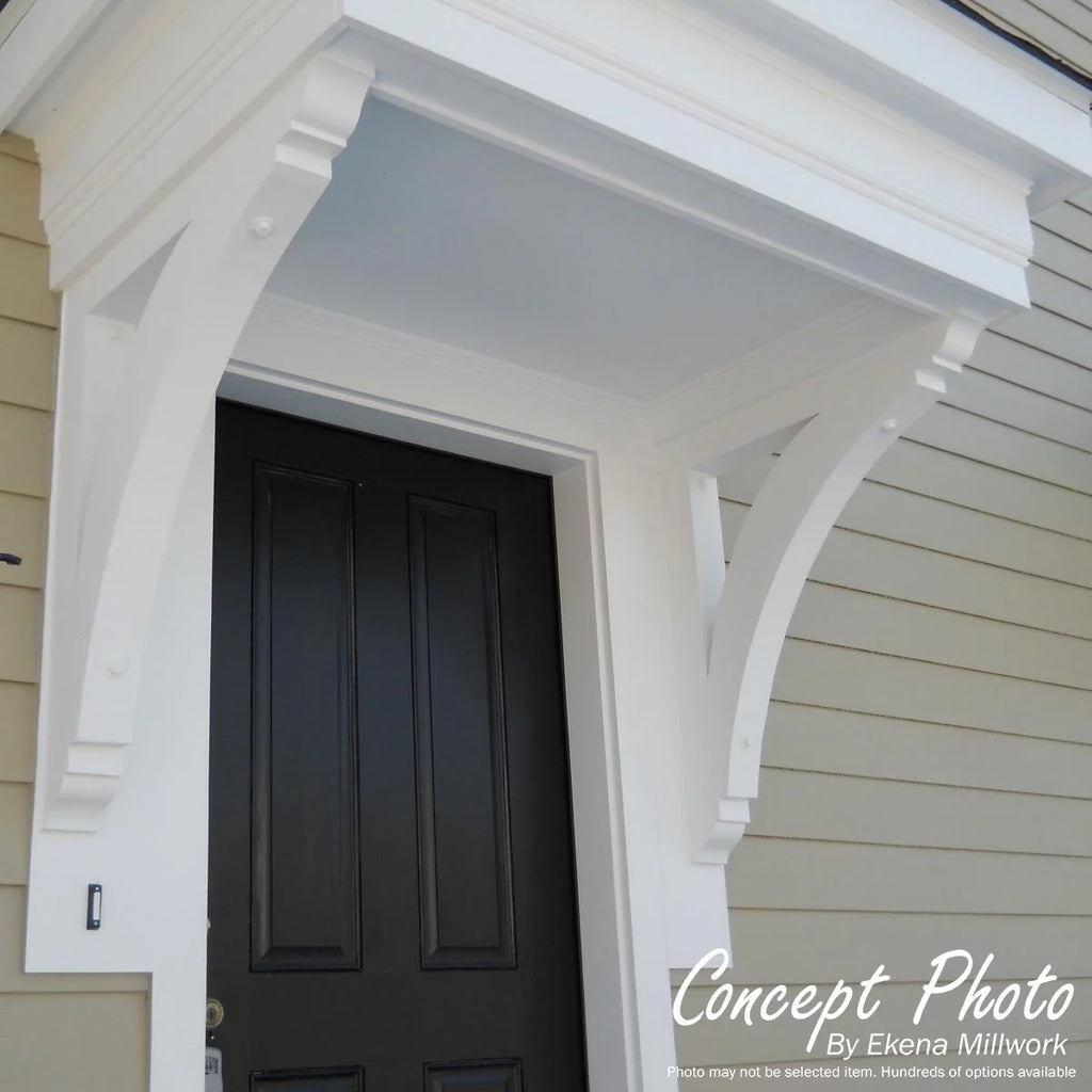 Ekena Millwork 3 1/2"W x 20"D x 28"H Funston Block Smooth Bracket, Douglas Fir