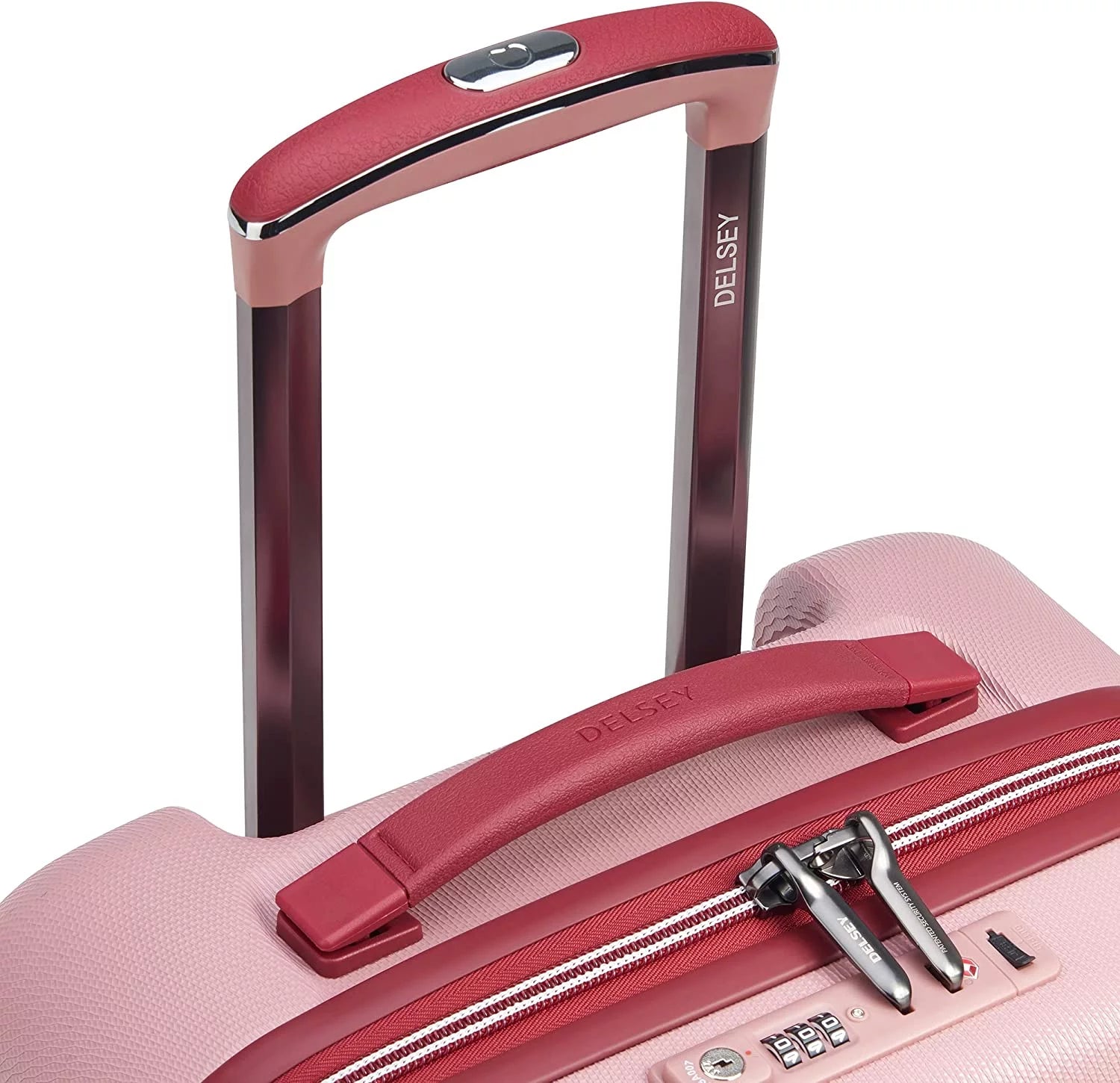 DELSEY Paris Chatelet Hardside Luggage with Spinner Wheels, Pink, 3 Piece Set 19/24/28