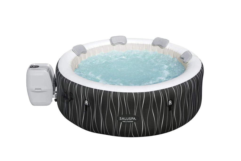 SaluSpa 77" x 26" Hollywood 240 Gal. Inflatable Hot Tub with LED Lights, 104?F Max Temperature