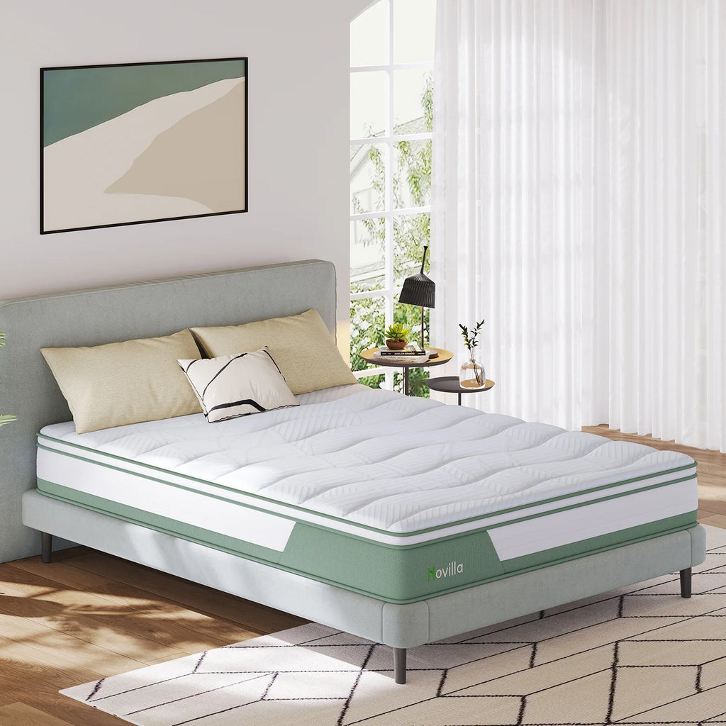 Novilla Brio 10" Adult Gel Memory Foam and Pocket Spring Hybrid Mattress Queen