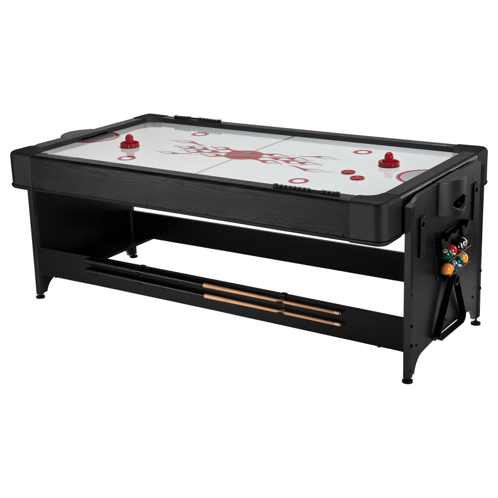 Fat Cat Pockey 7' 2-in-1 Billiards and Air Hockey Game Table