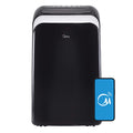 Midea 10,000 BTU (13,500 BTU ASHRAE) 115V Smart Portable Air Conditioner with Heat & Remote, Covers up to 450 Sq. ft., MAP10HS1WBL, Black
