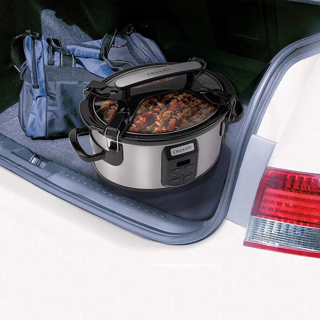 Crockpot SCCPVS600ECP-S Crock-Pot Cook and Carry Portable Slow Cooker with Digital Control, 6 Quart, Silver