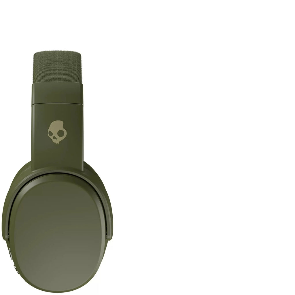 Skullcandy Crusher Wireless Over-The-Ear Headphones Bundle with GSR Premium Deluxe Carrying Pouch (Olive Green)