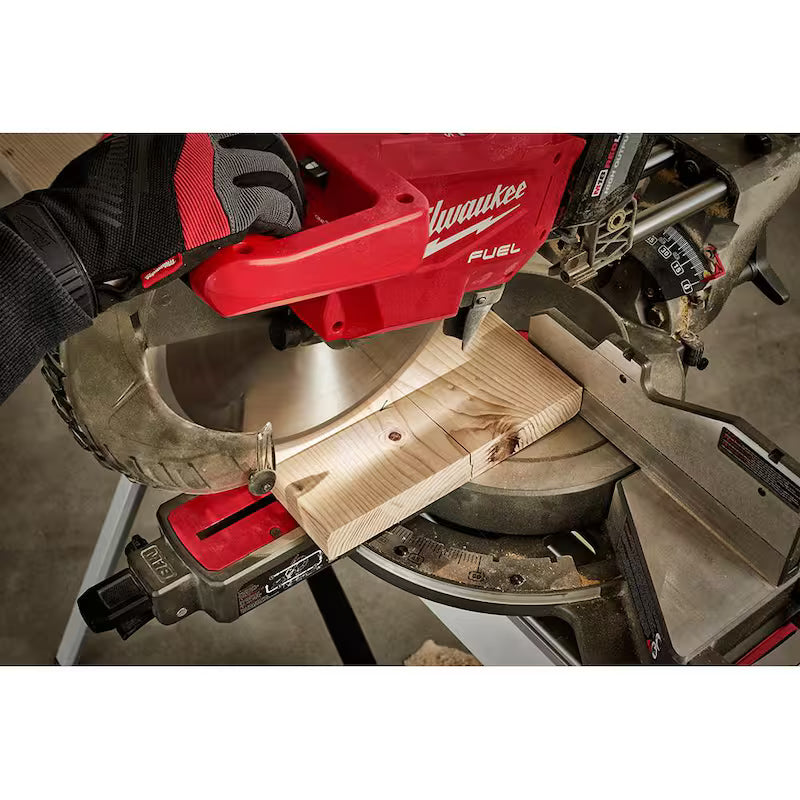 M18 FUEL 18V Lithium-Ion Brushless Cordless 12 in. Dual Bevel Sliding Compound Miter Saw Kit with Stand and Battery