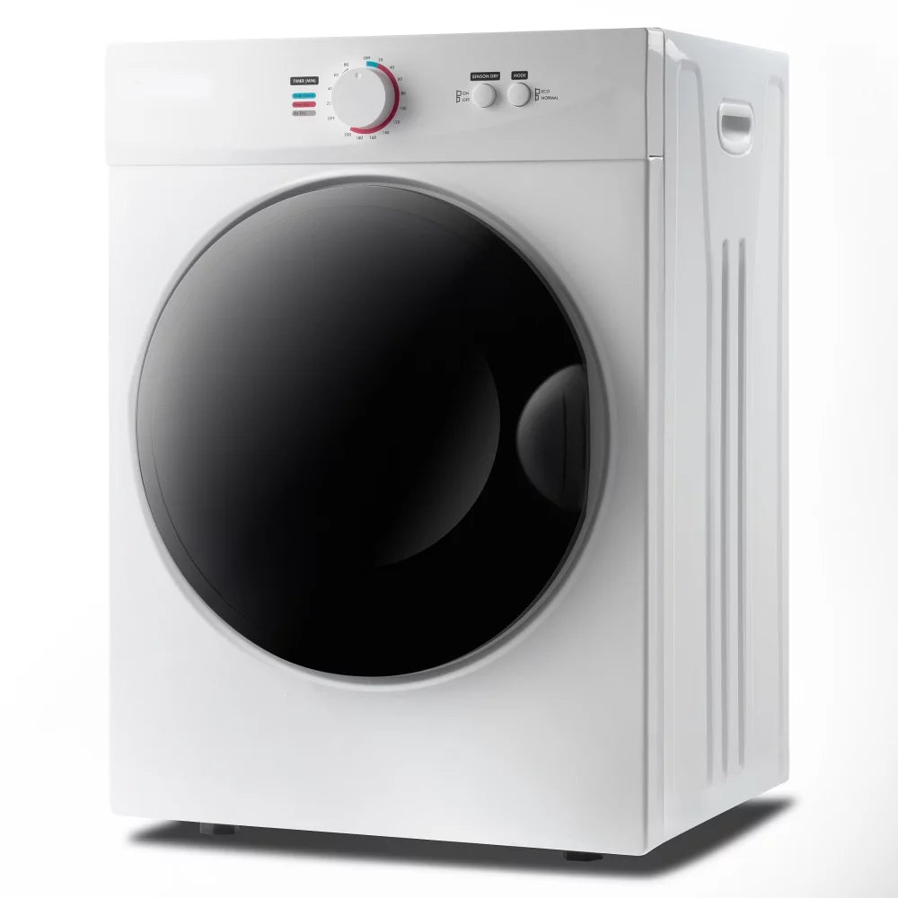 GZXS Portable Laundry Dryer With Easy Knob Control For 5 Modes, Stainless Steel Clothes Dryers, For Home, Dorm, Apartment And Rv, Wall Mount Kit Included