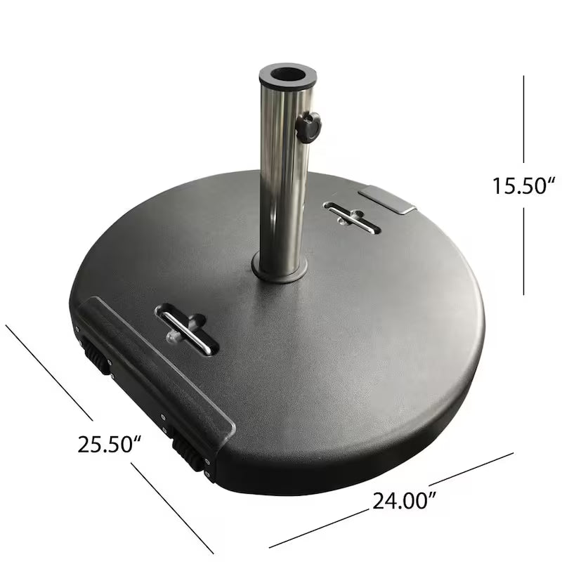 Mota 120.37 lbs. Concrete Outdoor Patio Umbrella Base in Black