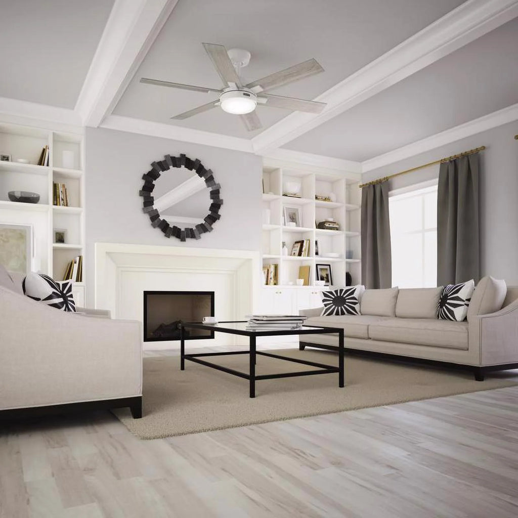 Hunter Georgetown 52 Led Georgetown 52" 6 Blade Indoor Led Ceiling Fan - White