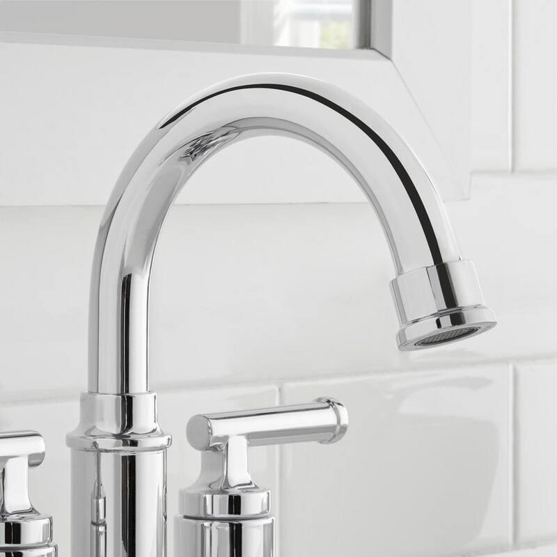 Oswell 4 in. Centerset Double-Handle High-Arc Bathroom Faucet in Polished Chrome (2-Pack)