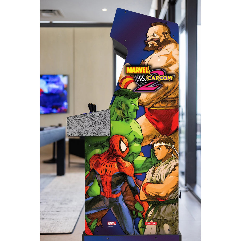Arcade1up Marvel vs Capcom 2 Arcade with Lit Marquee and Riser