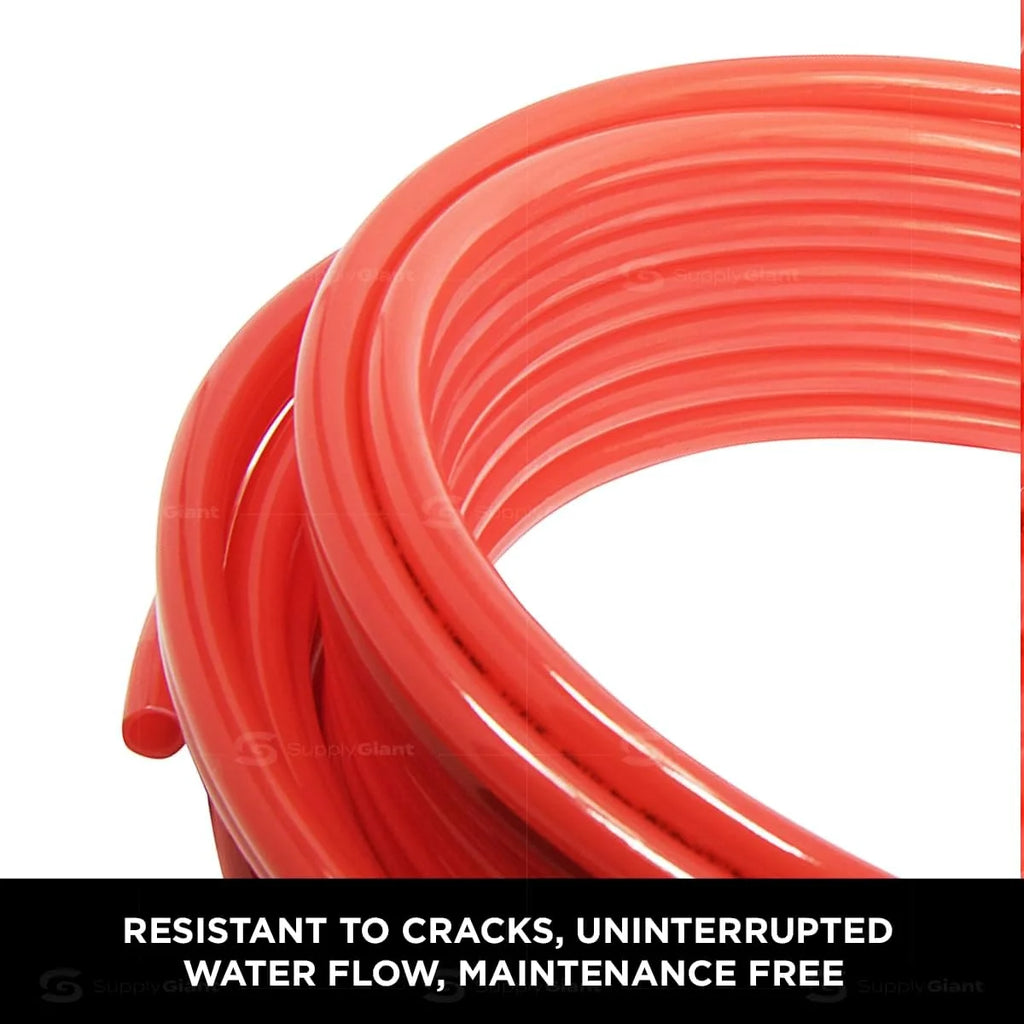 Tubing 1/2 Inch X 300 Ft Pex Tube Coil, Non-Barrier Pex Pipe For Potable Water, 1/2" Pex Flexible Water Tubing For Plumbing, Red Pex Tubing