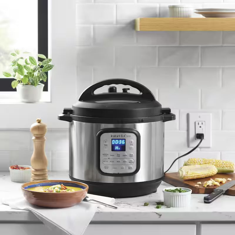 8 Qt. Silver Duo Crisp Air Fryer with EPC Combo