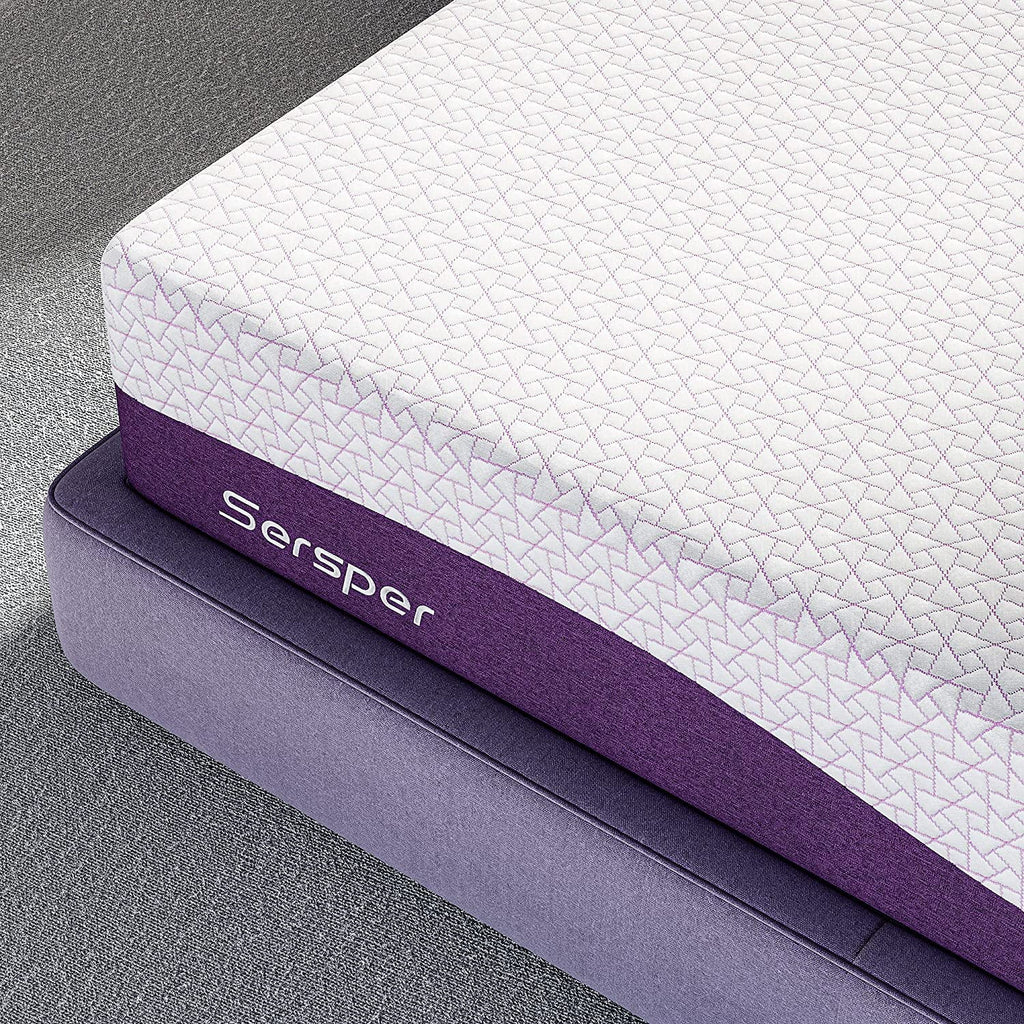 Memory Foam Mattress Queen, Sersper 10 inch Cooling Gel Memory Foam Mattress in a Box, Medium firm