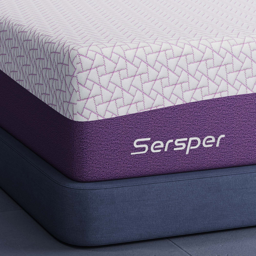 Memory Foam Mattress Queen, Sersper 10 inch Cooling Gel Memory Foam Mattress in a Box, Medium firm