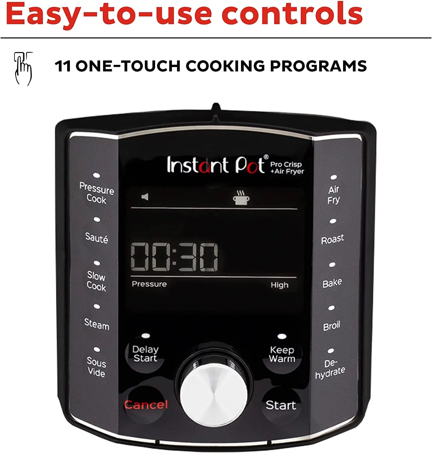 Instant Pot Pro Crisp 8-Quart Air Fryer and Electric Pressure Cooker Combo with Multicooker Lids