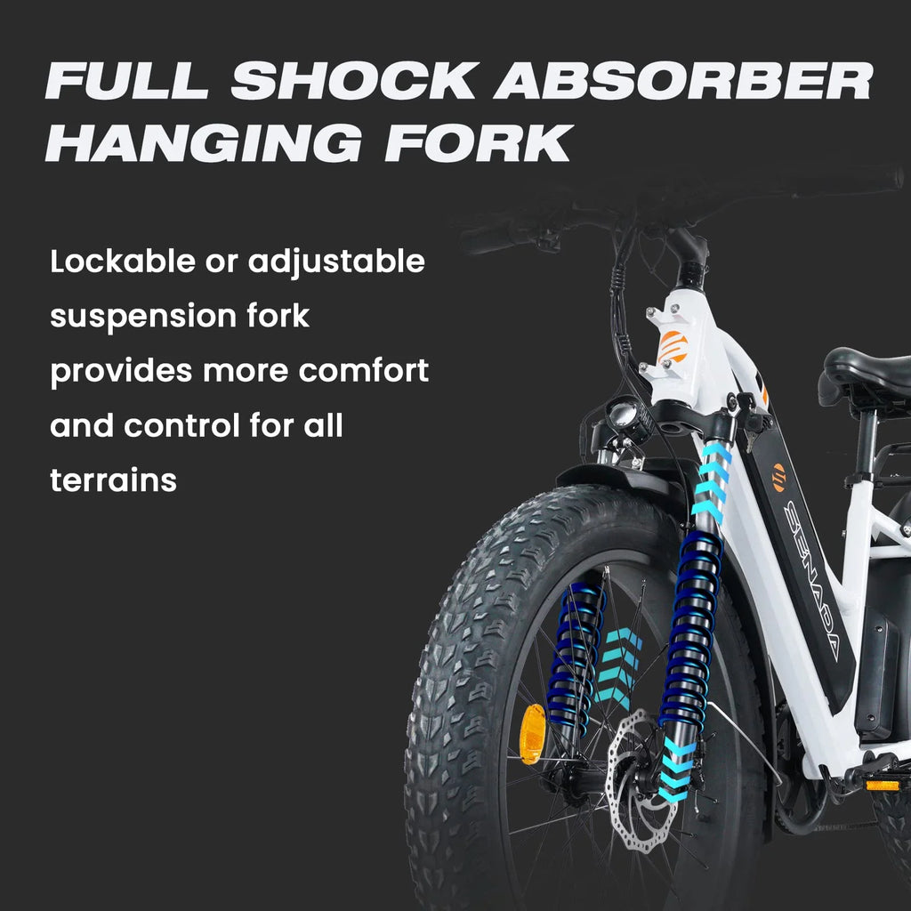 SENADA Electric Bike for Adults, 48V 21Ah Battery with 26" x 4" Fat Tire 1000W Electric Mountain Bicycle, 80 Miles Range Snow Beach E-Bike 19.9MPH