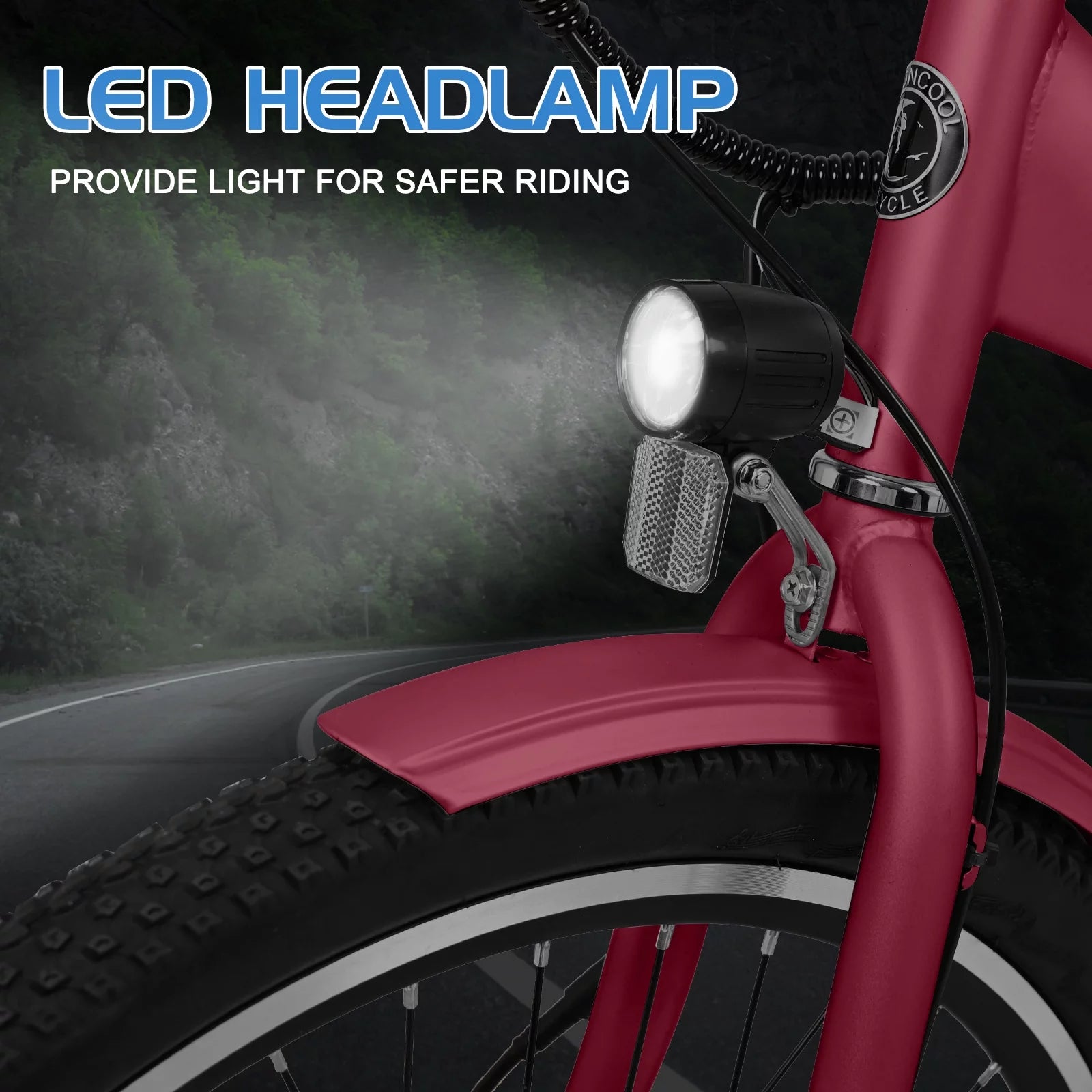Ficisog 24" Adult Electric Tricycles, 350W 7-Speed Electric Tricycle with Removable Lithium Battery, Unisex 36V 14.5AH