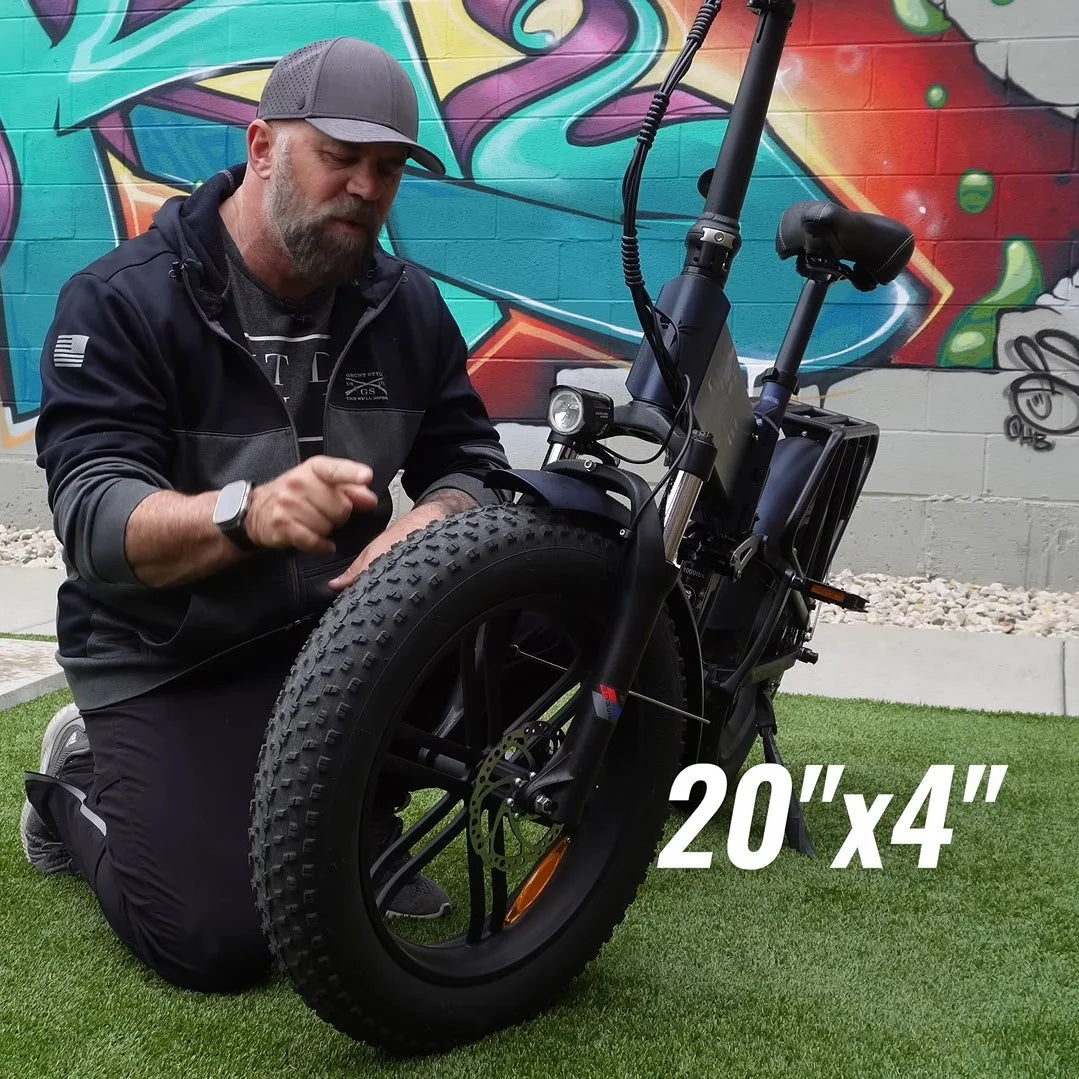 ENGWE ENGINE Pro Electric Bike for Adults 750W 20" x 4.0 Fat Tire Electric Bicycle 8-Speed Folding Ebike 48V 16Ah Battery 28MPH Max Speed 120km Mileage