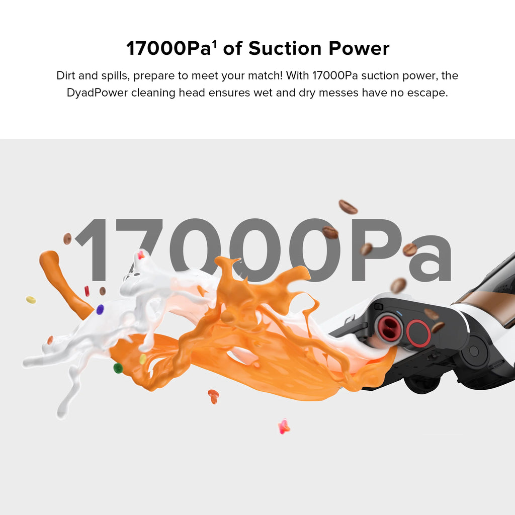 Roborock&reg; Dyad Pro Wet and Dry Vacuum Cleaner with multi-rollers, 17000Pa Suction, Self-Cleaning and Self-Drying