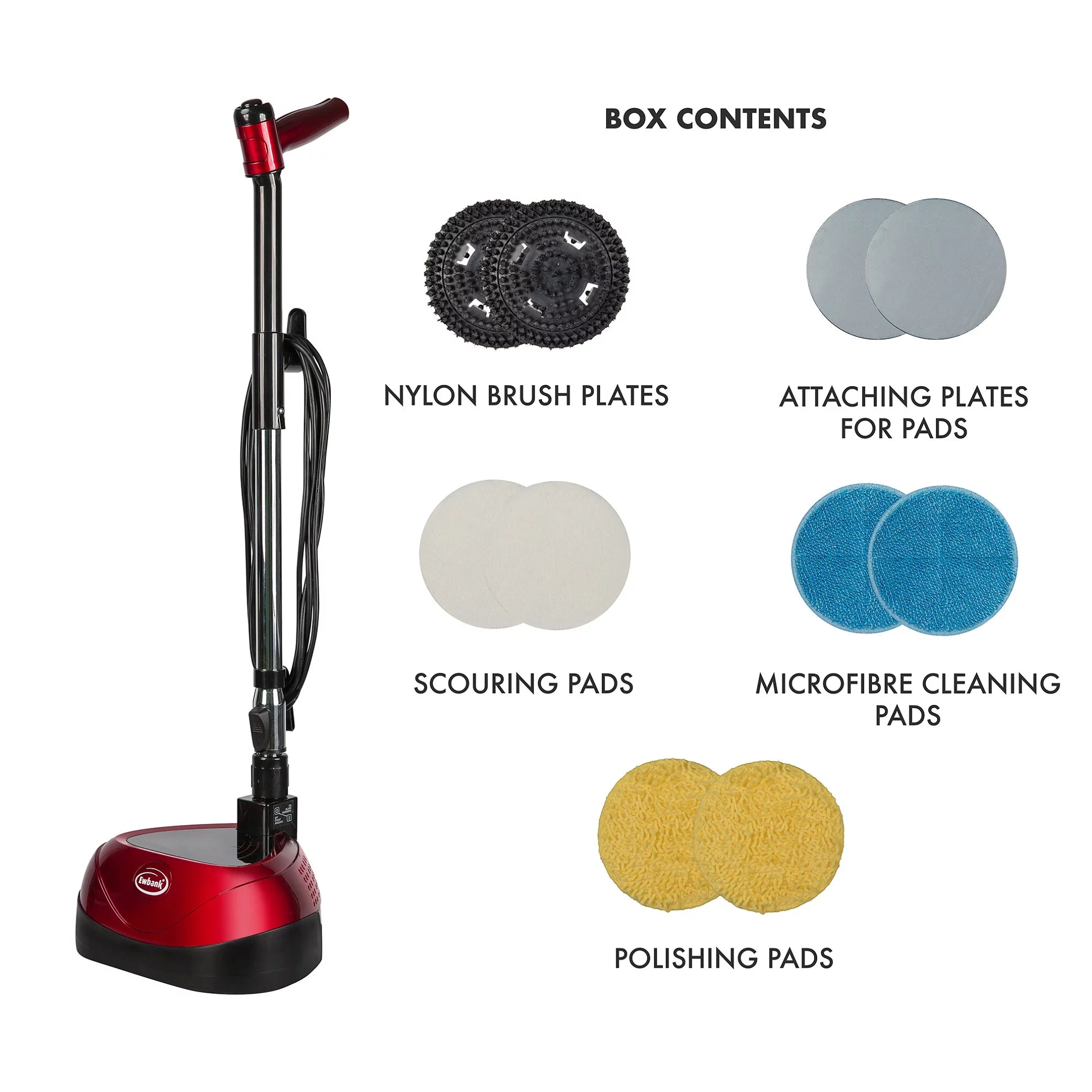 Ewbank 3-in-1 Floor Cleaner, Scrubber and Polisher Machine, Lightweight, 2200 RPM, EP170