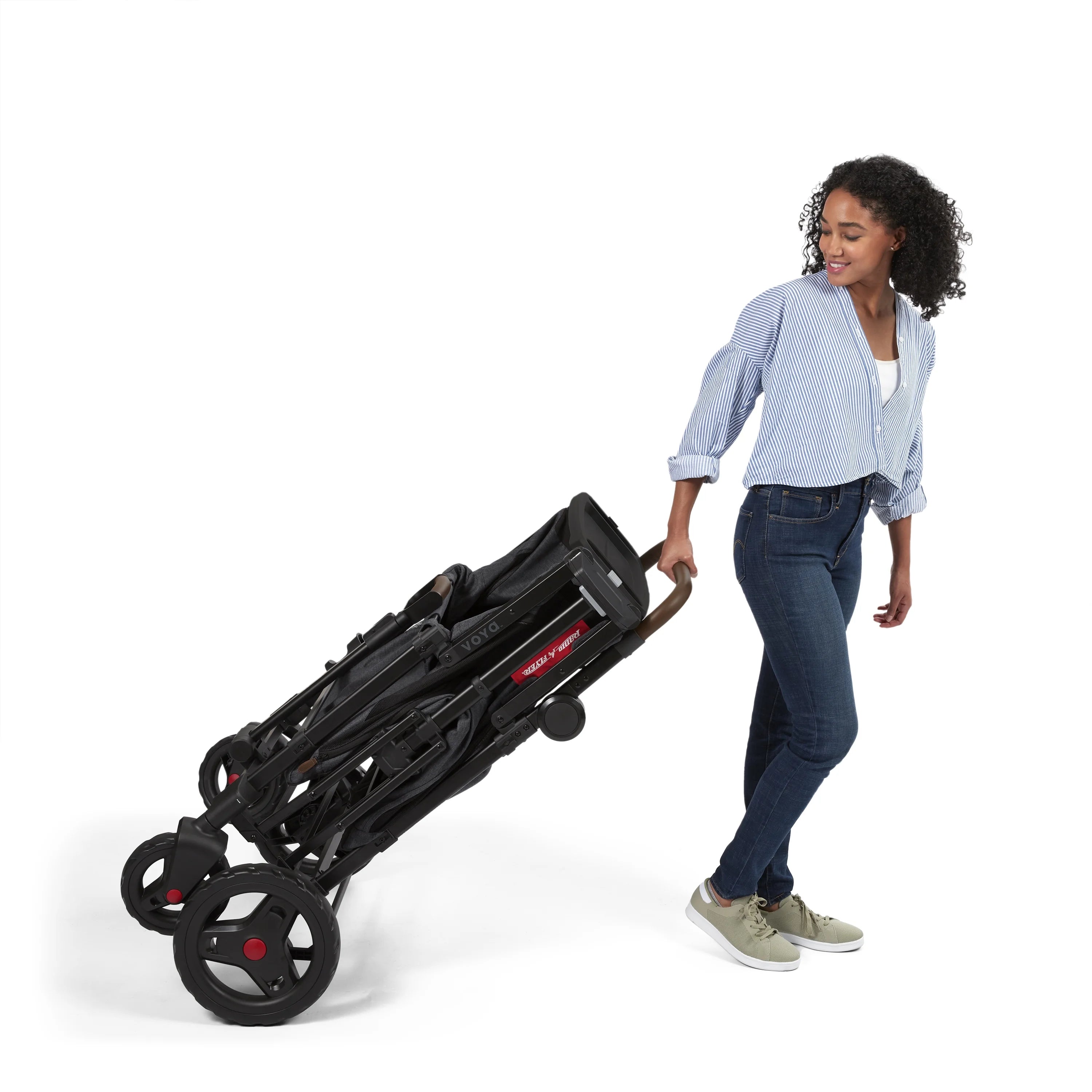 Radio Flyer, Voya™ XT Quad Stroller Wagon, Premium Stroller Wagon for 4 Kids, Accessories Included