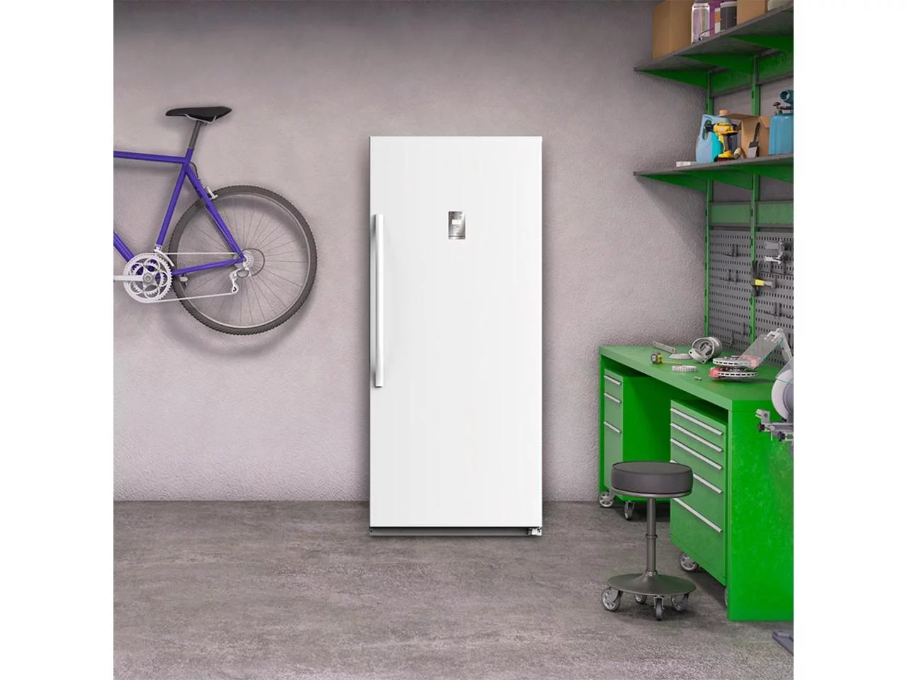 Midea WHS772FWESS1 21 Cu. ft. Stainless Convertible Upright Freezer