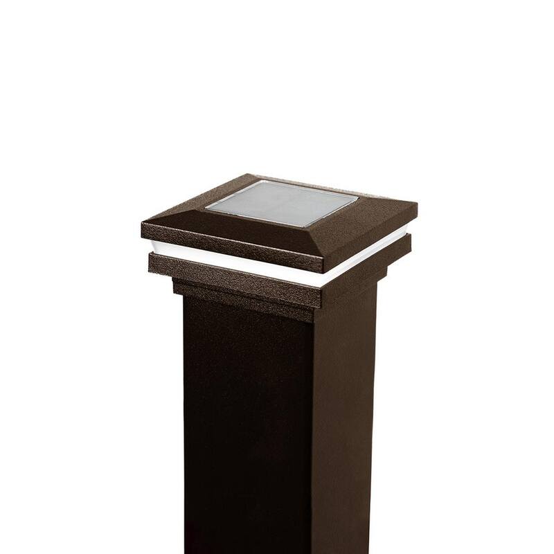 Bronze Integrated LED Solar Deck Rail Light