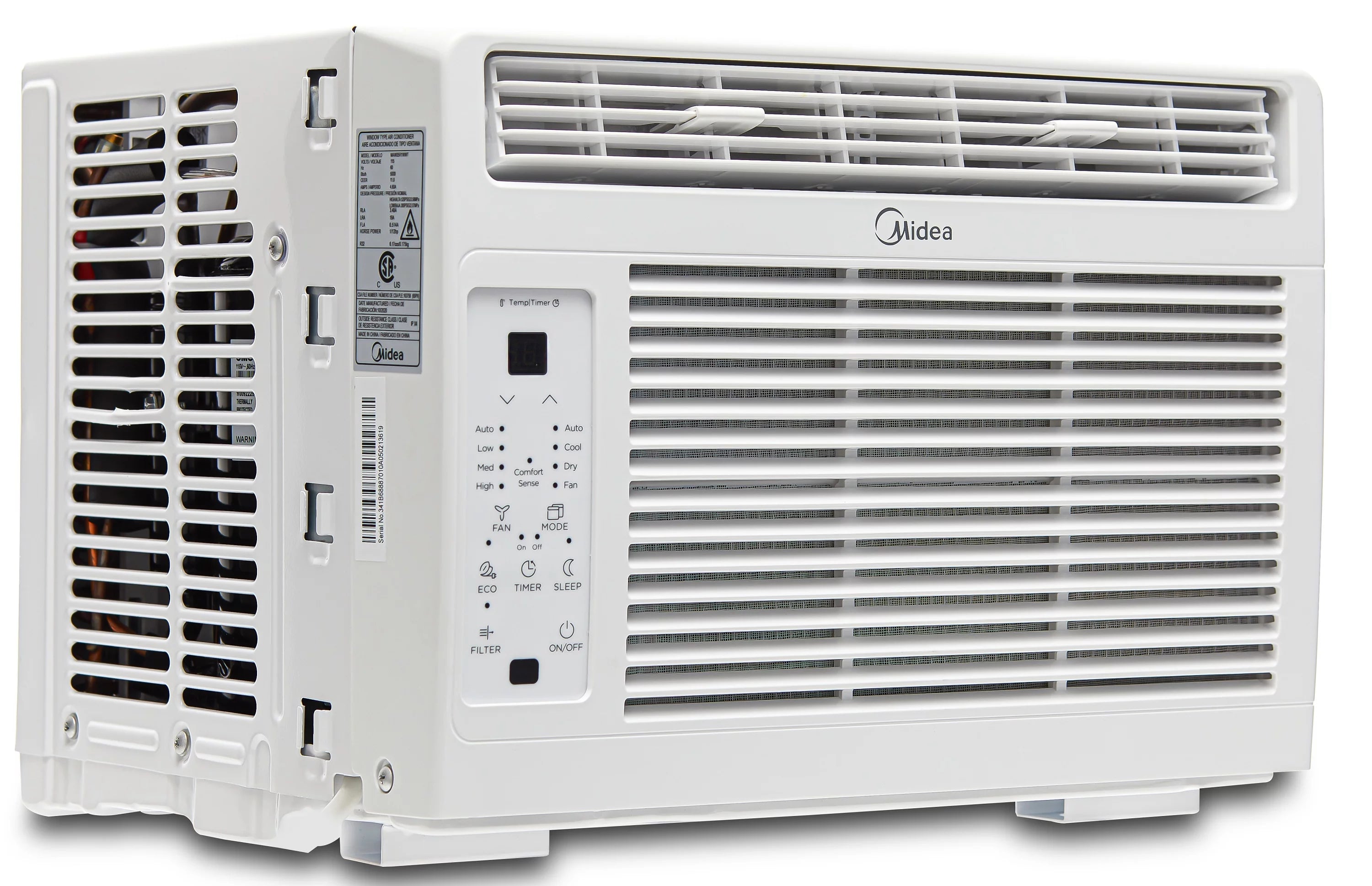 Midea 5,000 BTU 150 Sq Ft Window Air Conditioner with Remote, White, MAW05R1WWT