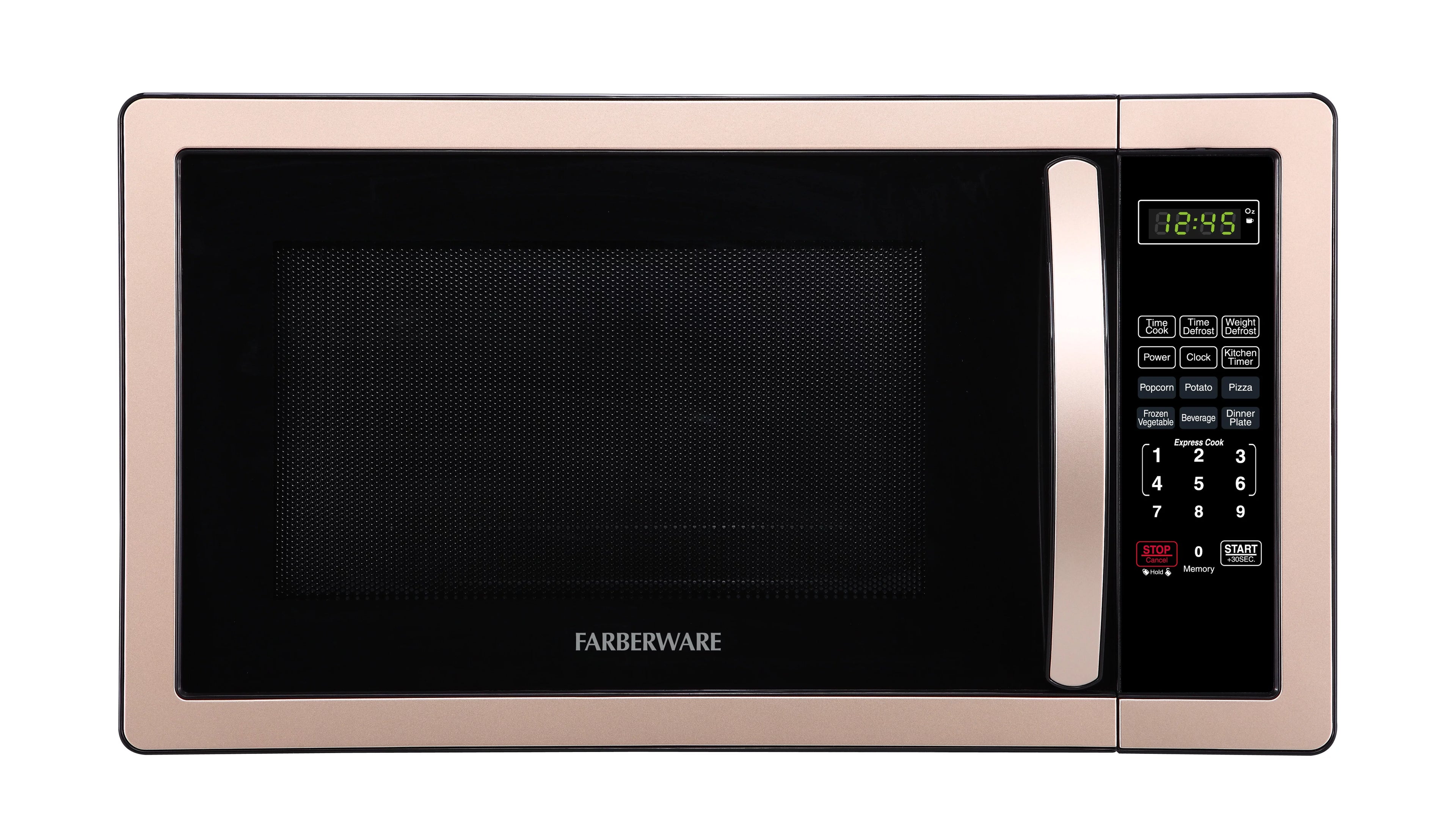 Farberware Classic 1.1 Cu. ft. 1000-Watt Microwave Oven, White and Platinum, FMO11AHTPLB