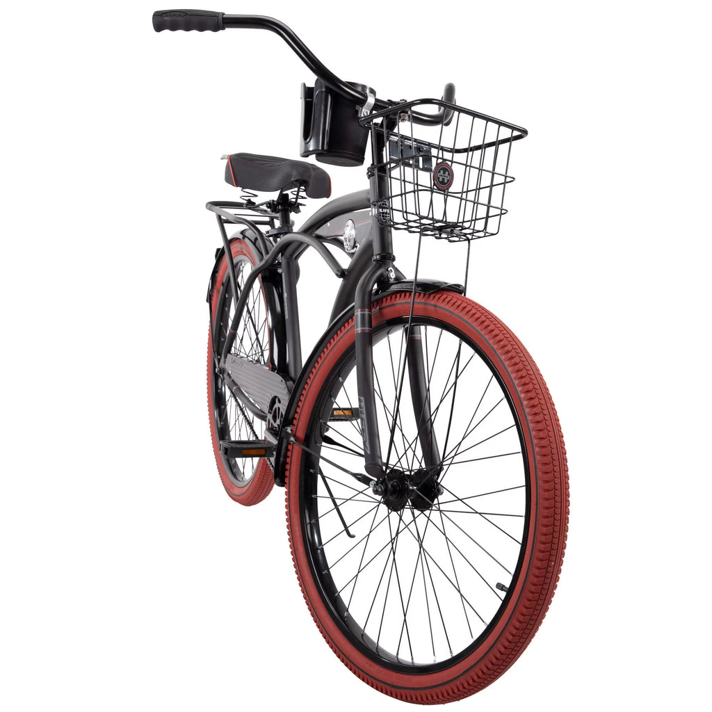 Huffy 26” Nel Lusso Men's Cruiser Bike, Matte Black
