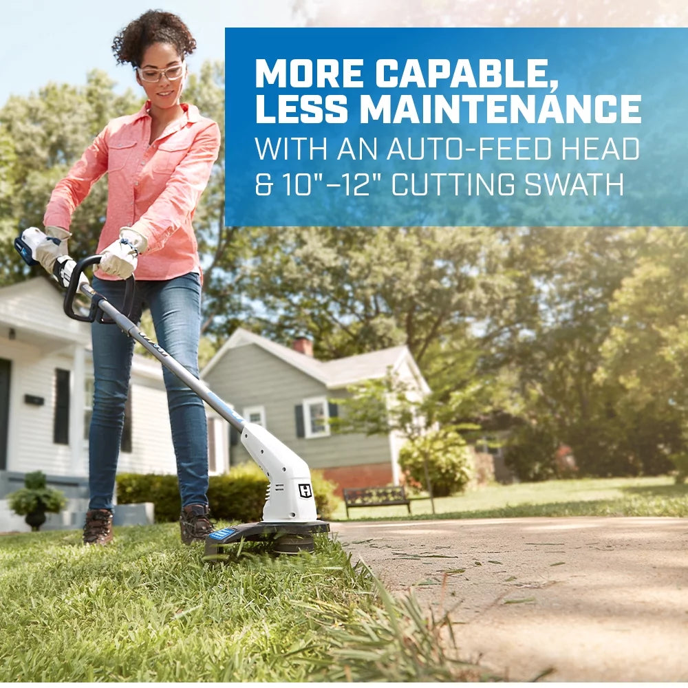 HART 40-Volt 12-inch Cordless String Trimmer Kit, (1) 2.5Ah Lithium-Ion Battery