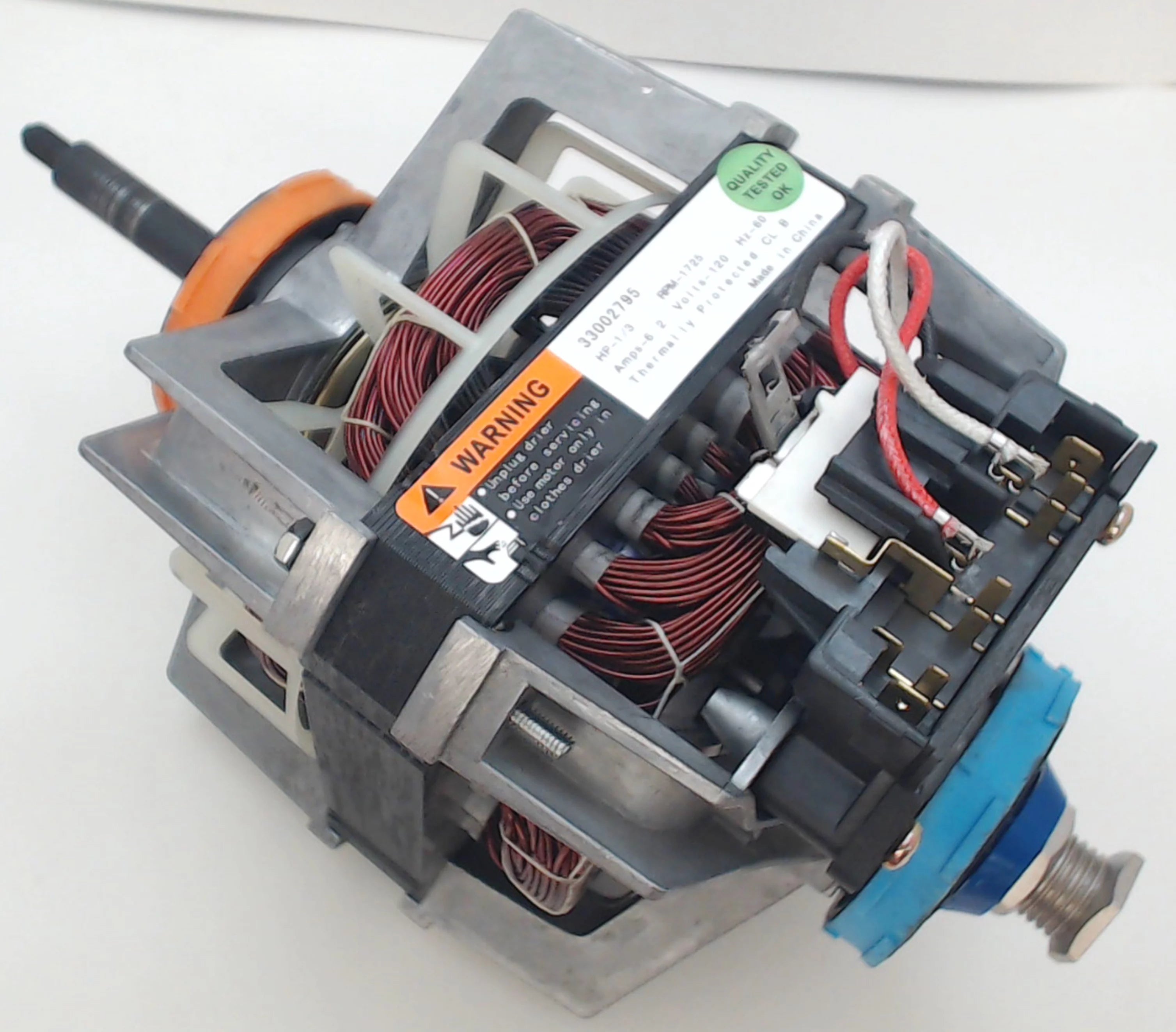 Dryer Motor for Whirlpool, Maytag, Magic Chef, AP4043081, PS2036417, 33002795