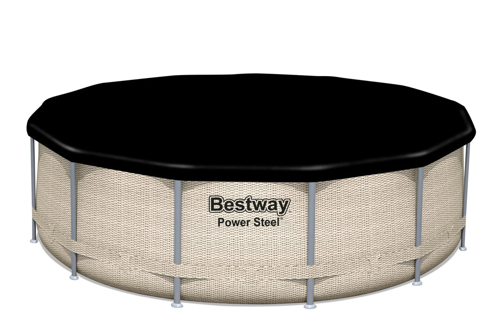 Bestway Power Steel 14' x 42" Round Above Ground Outdoor Swimming Pool Set