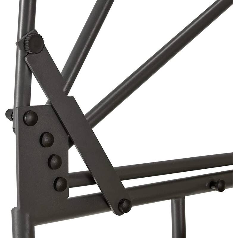 Outdoor Aluminum Rocking Egg Chair with Grey Cushion and Folding Canopy