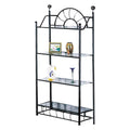 Acme Furniture Sunburst Sandy Black Shelf Rack with 4 Shelves