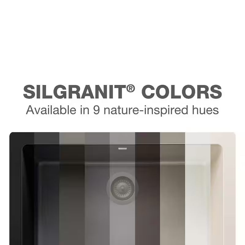 Diamond Silgranit 32.07 in. Undermount 60/40 Double Bowl Volcano Gray Granite Composite Kitchen Sink