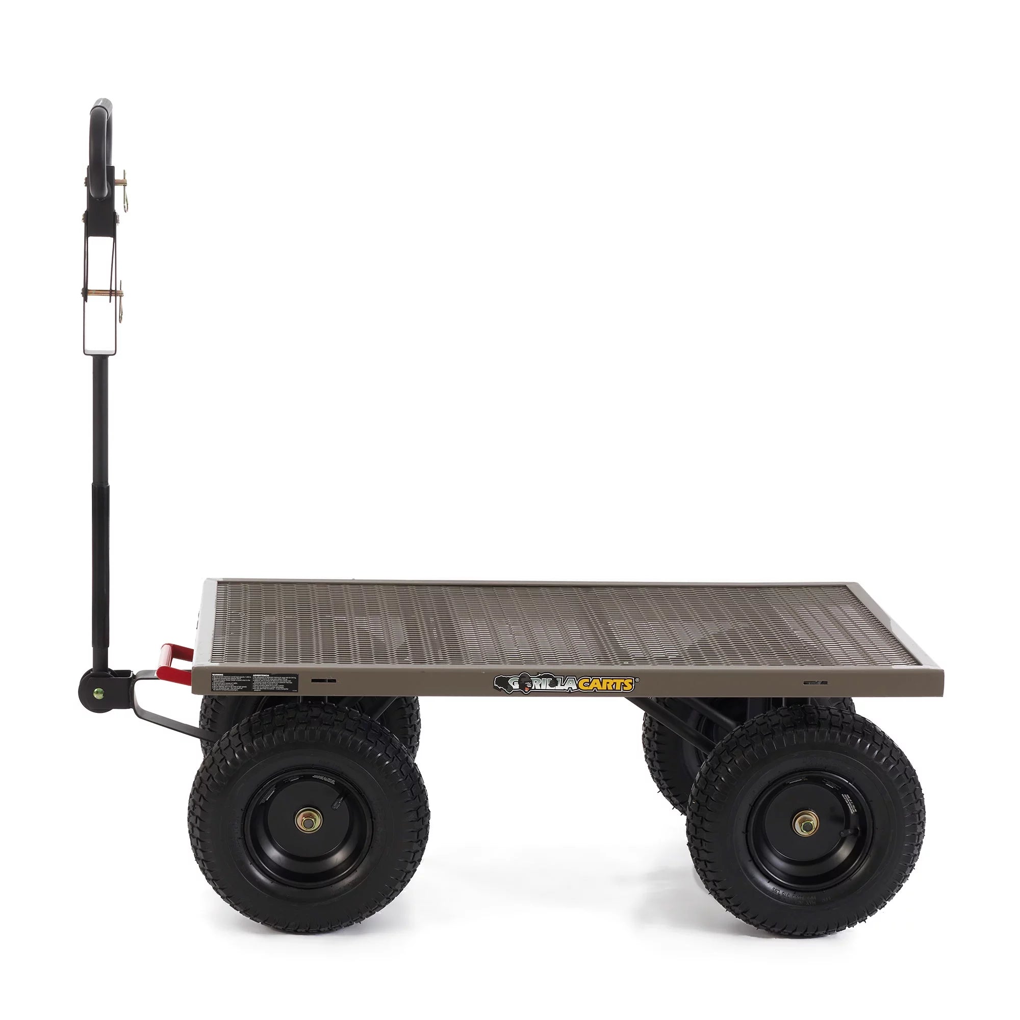 Gorilla Carts Steel Dump Cart Garden Beach Wagon, 1,200Lb Capacity, Gray
