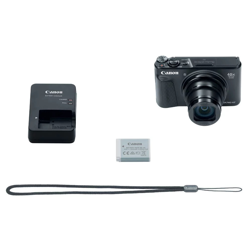 Open Box Canon PowerShot SX740 Point and Shoot Digital Camera with 3.0" LCD, Black (2955C001)