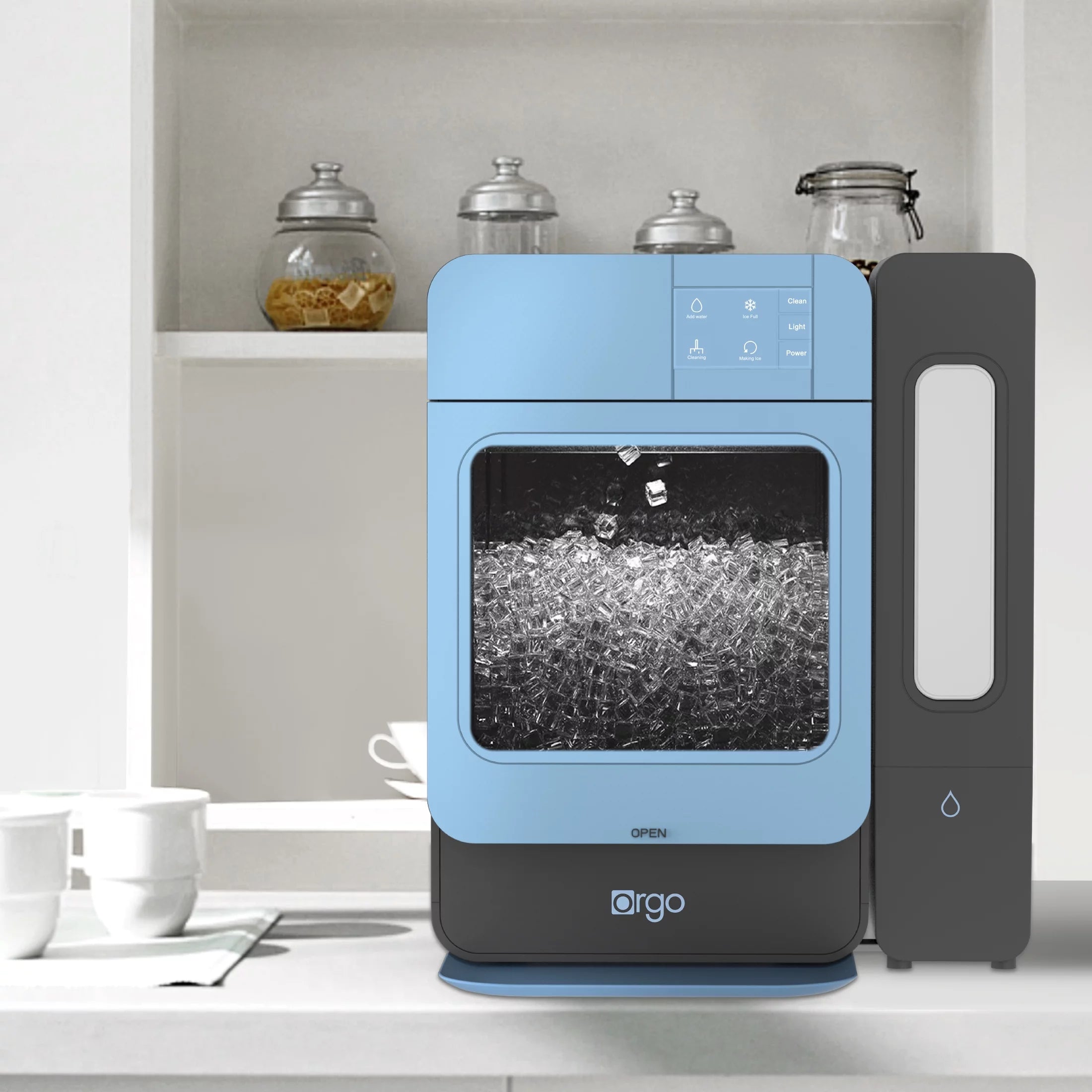 Orgo Products Sonic Countertop Ice Maker, Nugget Ice Type, Sage