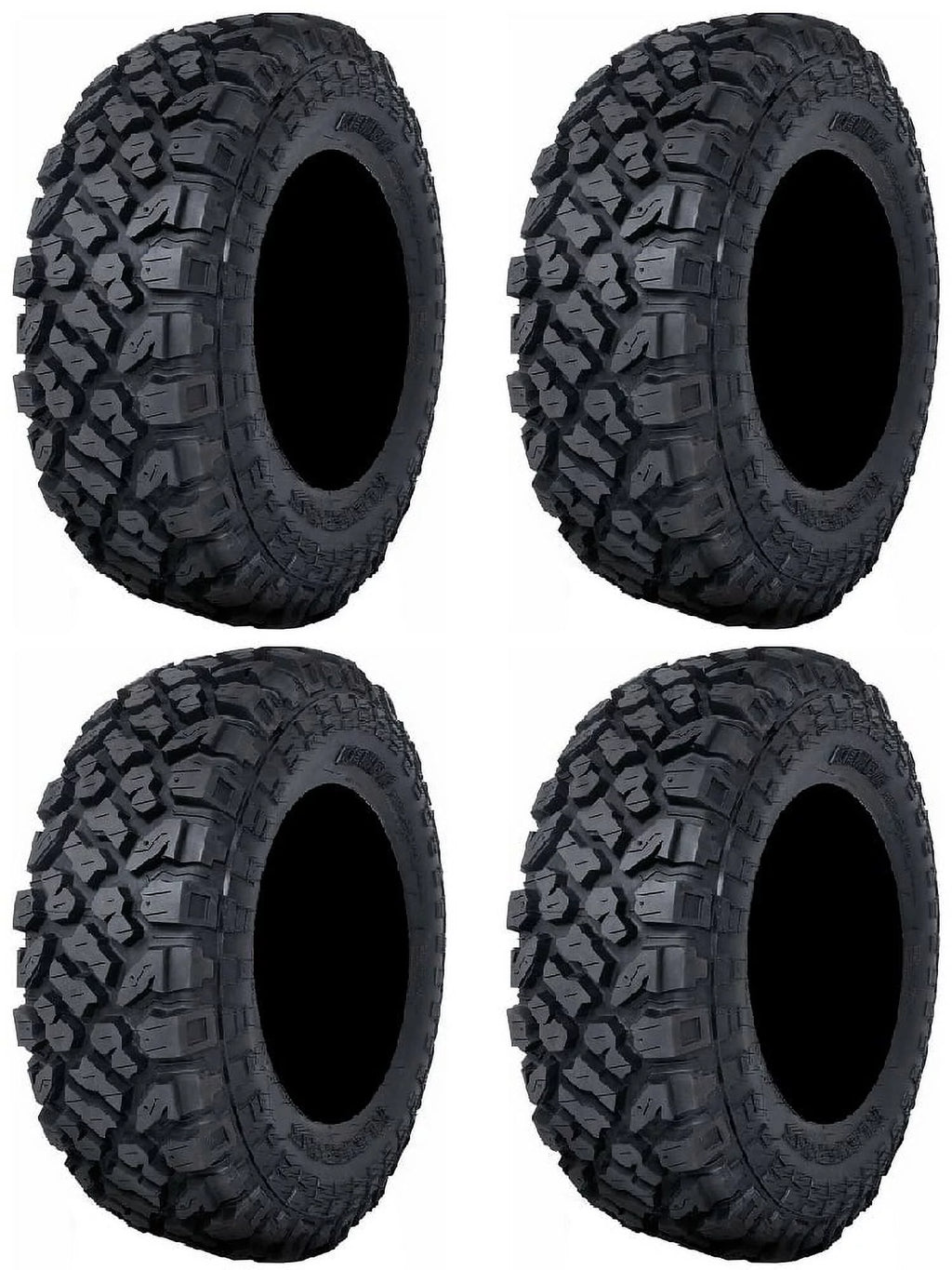 Full set of Kenda Klever X/T 27x9-14 and 27x11-14 ATV Tires (4)
