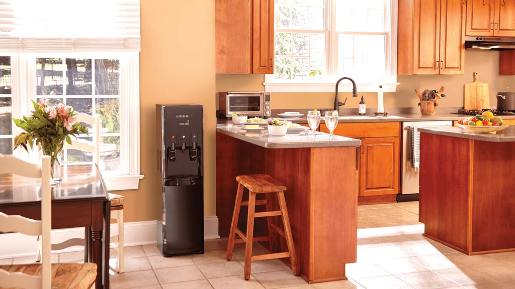 Primo Htrio Coffee K-Cup Water Dispenser Bottom Loading, Hot/Cold Temperature, Black