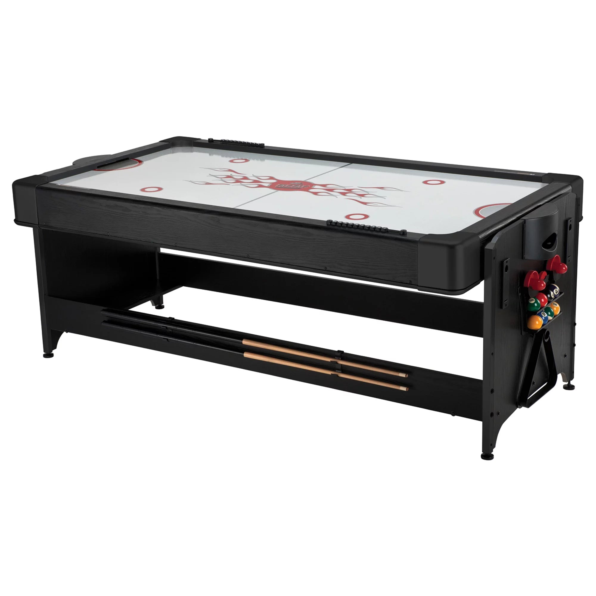 Fat Cat Pockey 7' 2-in-1 Billiards and Air Hockey Game Table