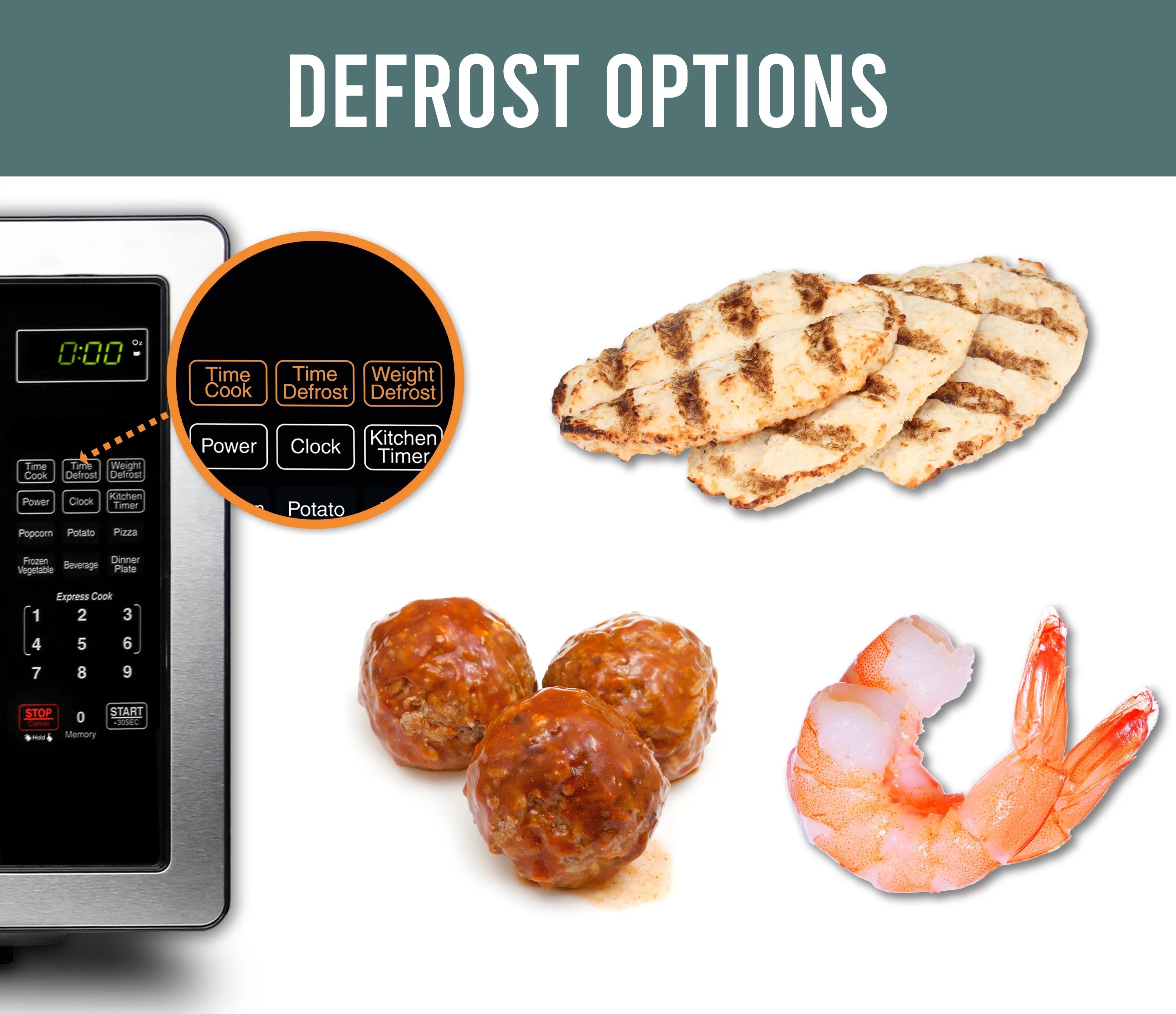 Farberware Classic 1.1 Cu. ft. 1000-Watt Microwave Oven, White and Platinum, FMO11AHTPLB