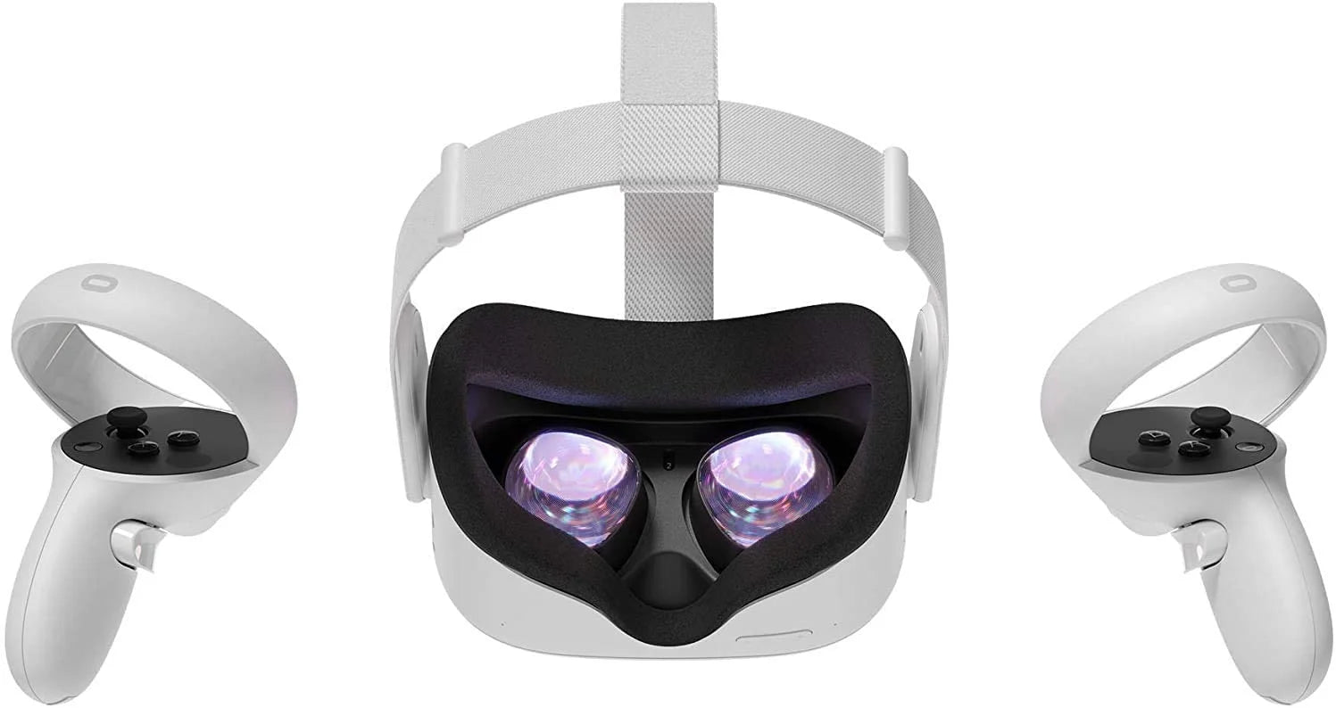 2022 Meta Oculus Quest 2 All-In-One VR Headset, Touch Controllers, 256GB SSD, 1832x1920 up to 90 Hz,3D Audio, Earphone,10Ft Link Cable, Grip Cover,Knuckle & Hand Strap, Lens Cover
