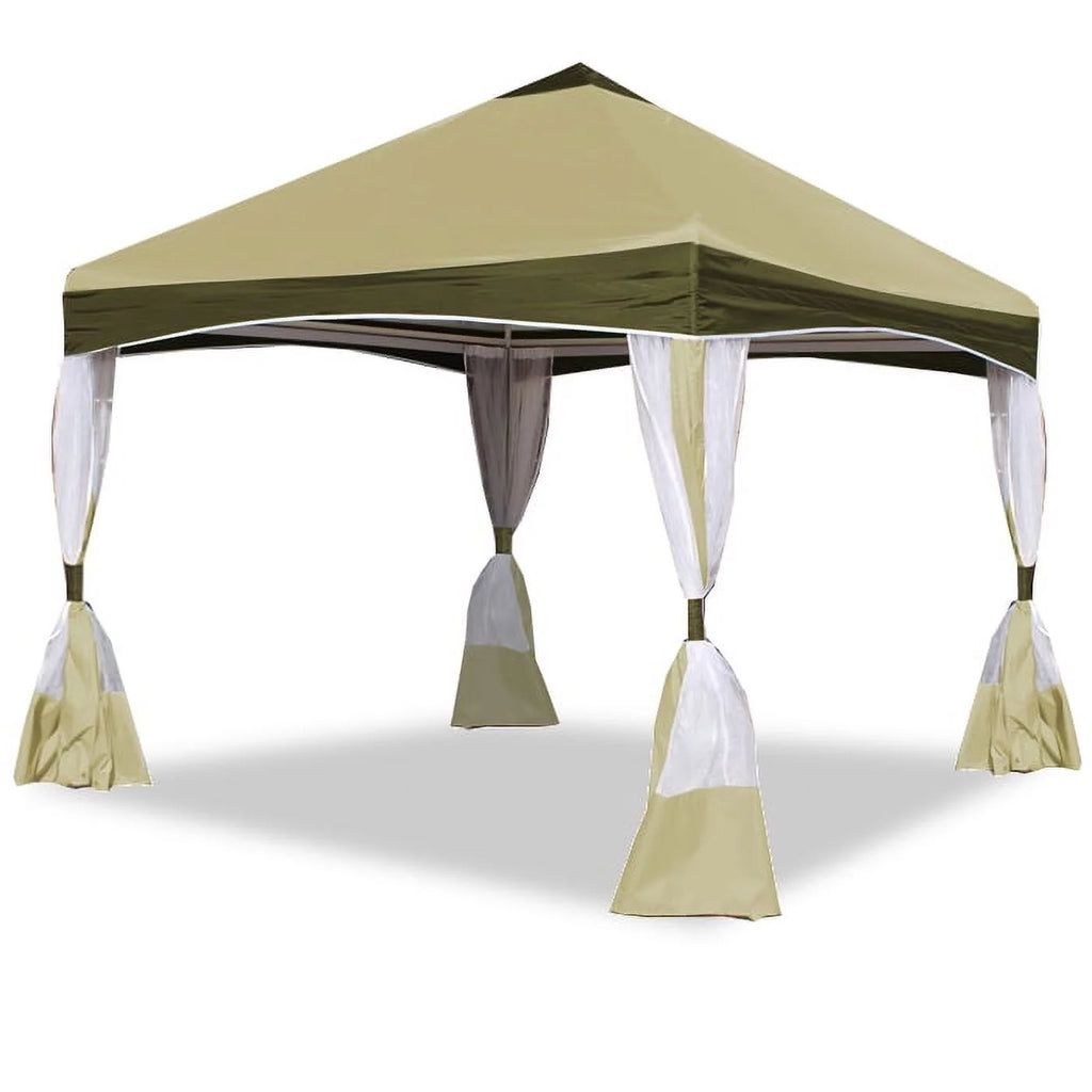 King Canopy Garden Party Backyard Gazebo 10'x10' 4-Leg, Olive Branch