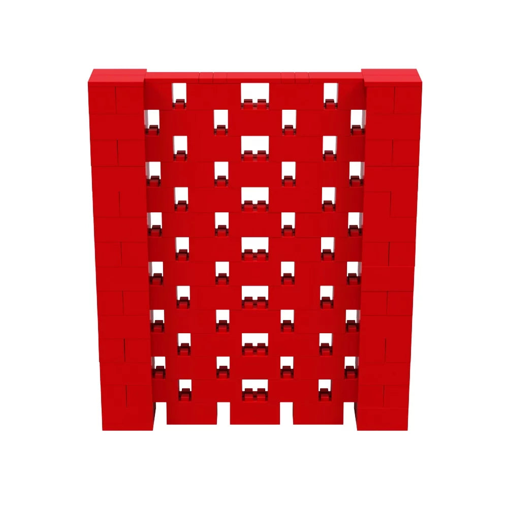 EverBlock 6’ x 7’ Open Stagger Wall Kit | Modular Building Blocks | Wall System for Display & Structures | Room Divider & Partition | Easy to Connect & Reuse | Indoor & Outdoor Use