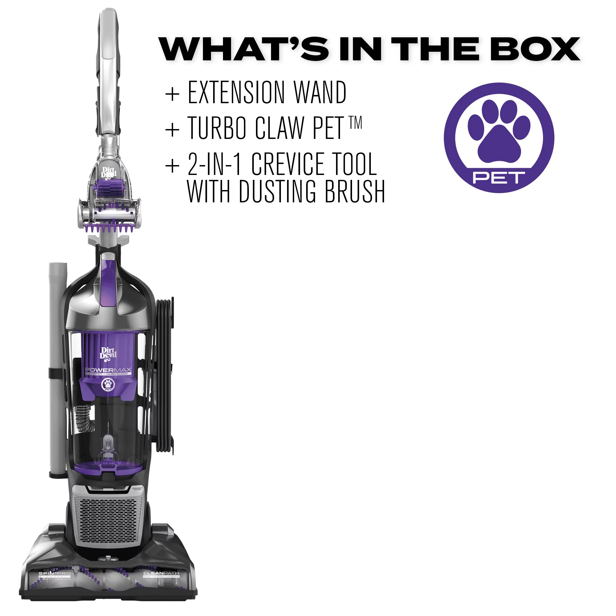Dirt Devil Power Max Pet Upright Vacuum Cleaner, UD76710